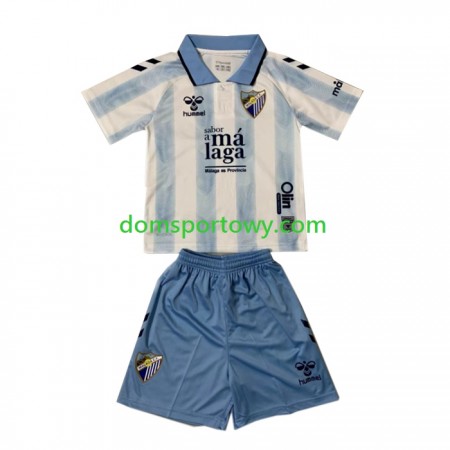 Koszulka Malaga CF Dziecięcy Domowe Koszulki Piłkarskie 2023-2024 Krótki Rękaw